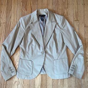 New York & Company Tan Blazer Single Button